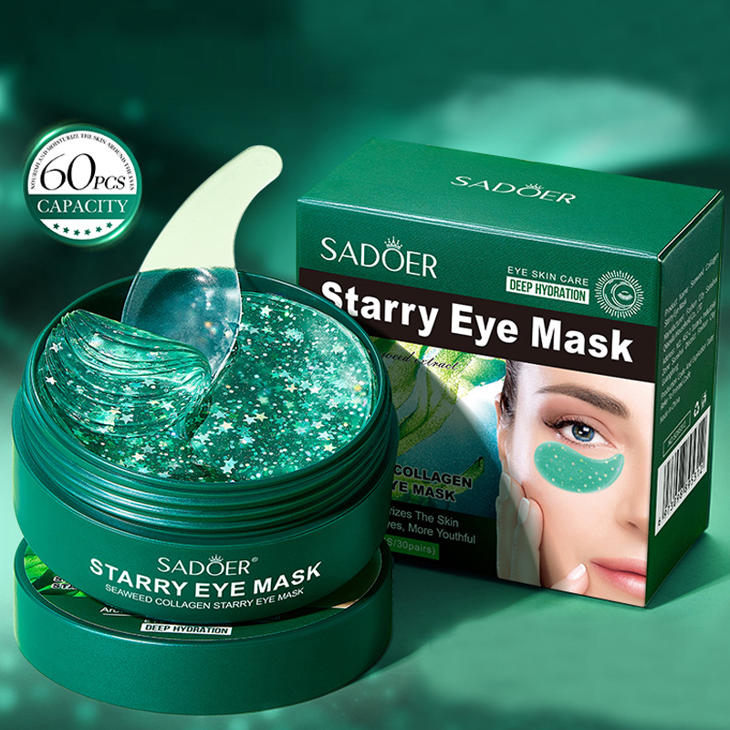 Collagen Under Eye Patches - 60 Pieces/Box Seaweed Collagen Eye Mask,