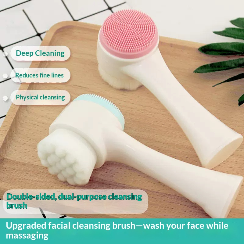 Double Sided Manual Facial Cle - Silicone Face Scrubber Electric 评论和价格