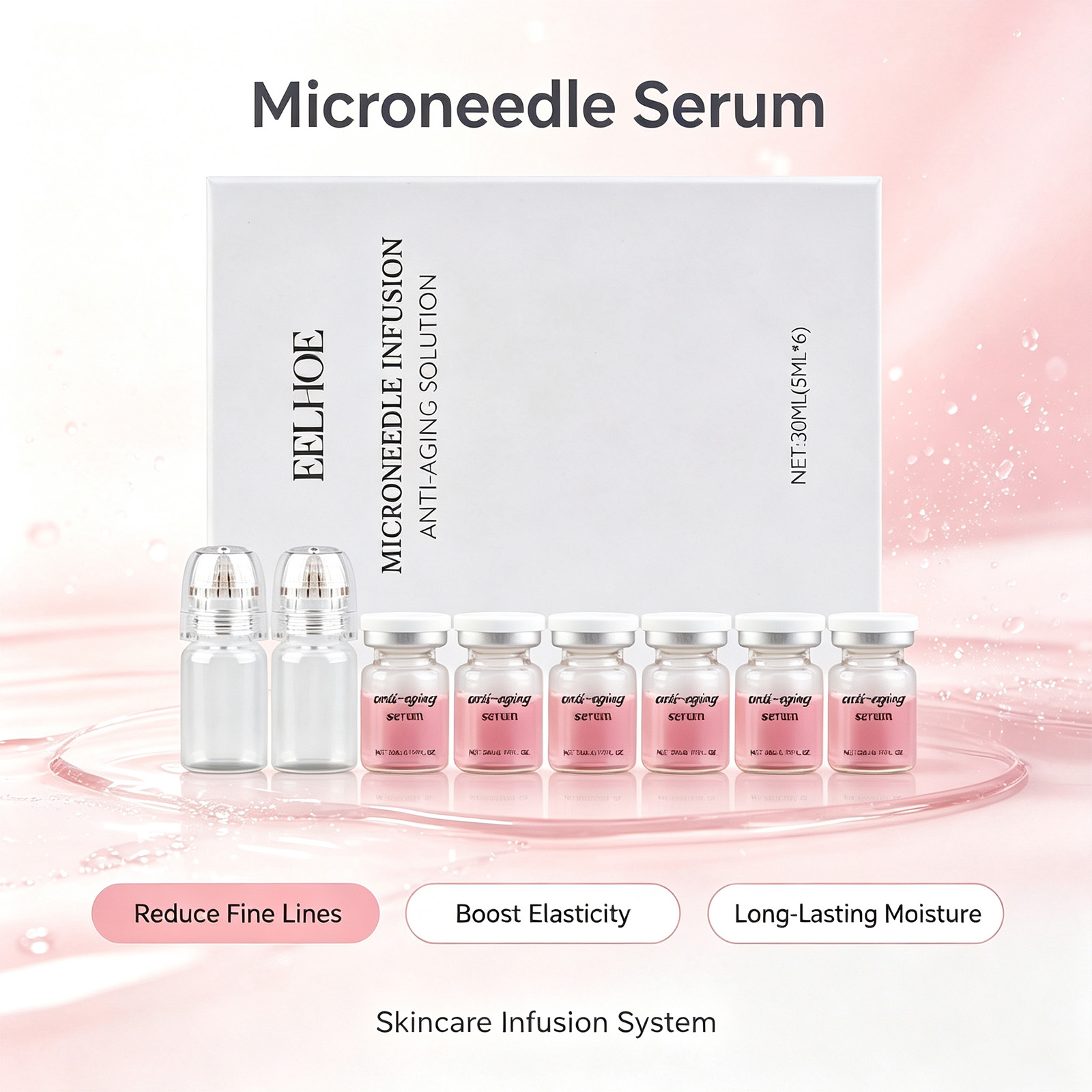 0.2mm Microneedle Serum Kit 6  - Hyaluronic Acid Facial Serum 评论和价格