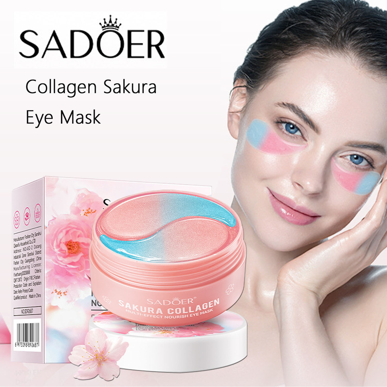 60pcs Sakura Collagen Eye Mask - Collagen Under Eye Patches 评论和价格