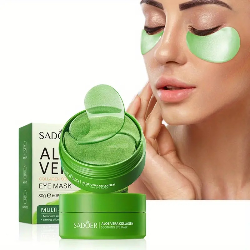 60 Pieces of Aloe Vera Collage - Collagen Under Eye Patches 评论和价格