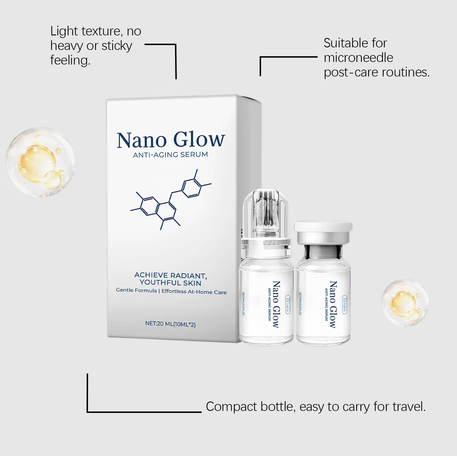 2*10ML Facial Hyaluronic Acid  - Hyaluronic Acid Facial Serum 评论和价格